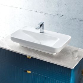 Turkuaz Lal Tezgah Üstü 70 cm Lavabo