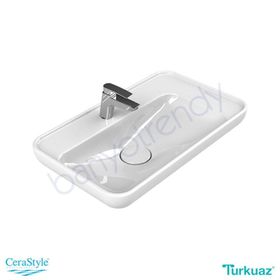 Turkuaz Lal Tezgah Üstü 70 cm Lavabo