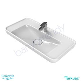 Turkuaz Lal Tezgah Üstü 80 cm Lavabo