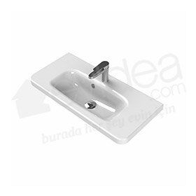 Turkuaz Noura Etajerli Dar 80 cm Lavabo