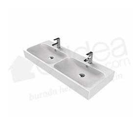 Turkuaz Pinto Çift Gözlü 120 cm Lavabo
