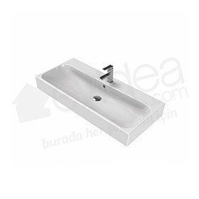 Turkuaz Pinto Etajerli 100 cm Lavabo