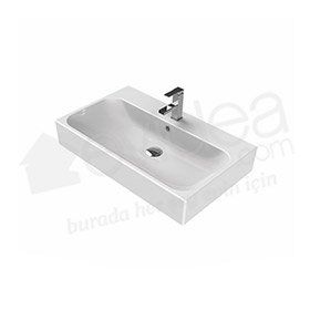 Turkuaz Pinto Etajerli 75 cm Lavabo