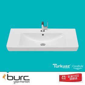 Turkuaz Porto Etajerli 85 cm Lavabo