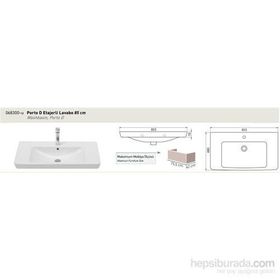 Turkuaz Porto Etajerli 85 cm Lavabo