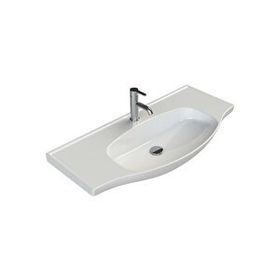 Turkuaz Seramik 100x45 cm Turkuaz Cerastyle Lila Etajer Uyumlu Banyo Lavabo