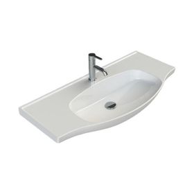 Turkuaz Seramik 100x45 cm Turkuaz Cerastyle Lila Etajer Uyumlu Banyo Lavabo