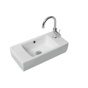 Turkuaz Seramik 25x50 cm Batarya Deliği Sağdan Cerastyle City Lavabo