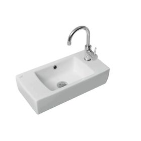 Turkuaz Seramik 25x50 cm Batarya Deliği Sağdan Cerastyle City Lavabo