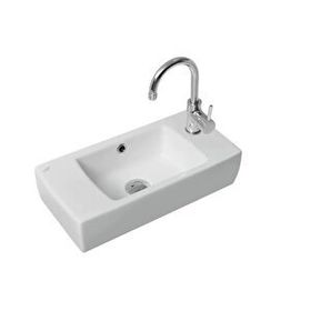 Turkuaz Seramik 25x50 cm Batarya Deliği Sağdan Cerastyle City Lavabo