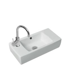 Turkuaz Seramik 25x50 cm Batarya Soldan Delikli Cerastyle City Lavabo