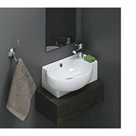 Turkuaz Seramik 28x45 cm Turkuaz Cerastyle Banyo,karavan Mini Küçük Köşe Lavabo