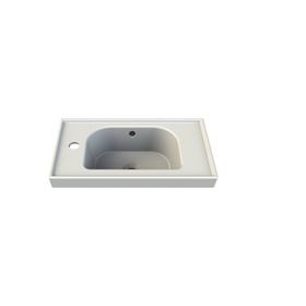 Turkuaz Seramik 50x28 cm Soldan Delik Turkuaz Cerastyle Frame Etajer Uyumlu Lavabo
