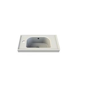 Turkuaz Seramik 50x28 cm Soldan Delik Turkuaz Cerastyle Frame Etajer Uyumlu Lavabo