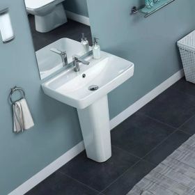 Turkuaz Seramik 50x40 cm ve Noura Uzun Ayak Cerastyle Duru Lavabo