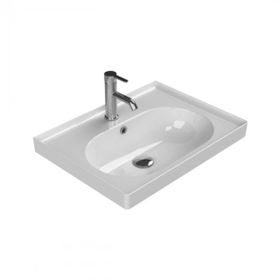 Turkuaz Seramik 60x45 cm Cerastyle Arya Etajer Uyumlu Damlalıklı Lavabo