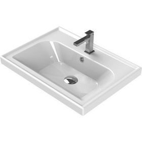 Turkuaz Seramik 60x45 cm Turkuaz Cerastyle Frame Etajer Uyumlu Damlalıklı Lavabo