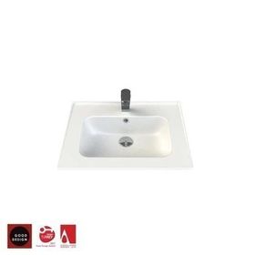 Turkuaz Seramik 65x47 cm Cerastyle Blue Etajer Uyumlu Damlalıklı Lavabo