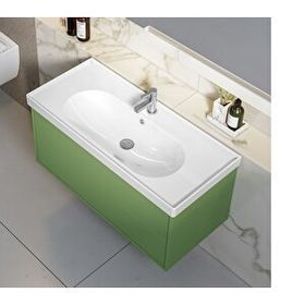 Turkuaz Seramik 80x45 cm Turkuaz Ceratyle Arya Etajer Uyumlu Damlalıklı Lavabo