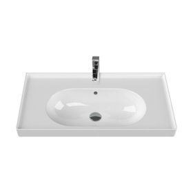Turkuaz Seramik 80x45 cm Turkuaz Ceratyle Arya Etajer Uyumlu Damlalıklı Lavabo