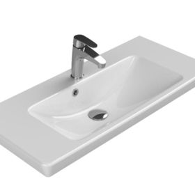 Turkuaz Seramik 85x38 cm Cerastyle Porto Etajer Uyumlu Lavabo