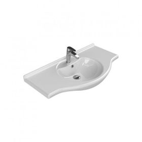 Turkuaz Seramik 95x50 cm Cerastyle Nil Etajerli Banyo Lavabo