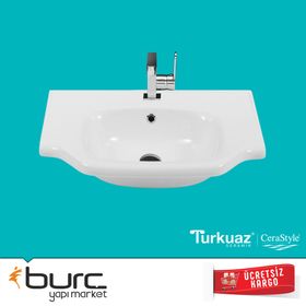 Turkuaz Yeni Klasik Etajerli 65 cm Lavabo