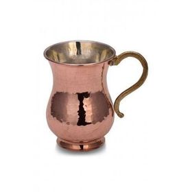 Turna Bakır TURNA0451-1 300 ml Kırmızı El Dövme Kordonsuz Maşrapa