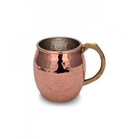 Turna Bakır TURNA0466-1 550 ml Riva Kırmızı El Dövme Bardak