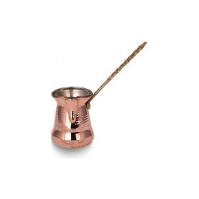 Turna Bakır TURNA1203-1 No: 4 Sultan Kırmızı Makine Dövme İnce Pirinç Kulp Cezve