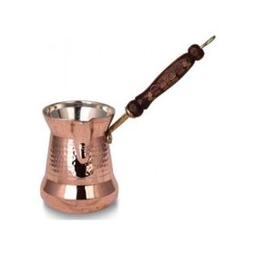 Turna Bakır TURNA1245-1 No: 2 Sultan Kırmızı Makine Dövme Kalın Pirinç Kulp Cezve