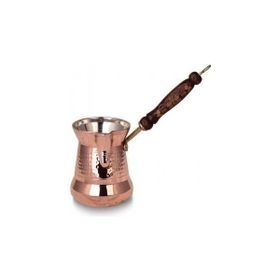 Turna Bakır TURNA1250-1 No: 1 Sultan Kırmızı Makine Dövme Kalın Ahşap Kulp Cezve