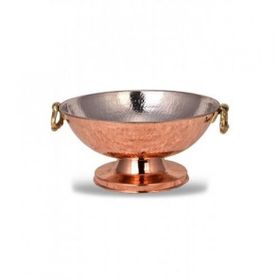 Turna Bakır TURNA2561-1 27 cm Punch Kırmızı El Dövme Sunum Kase