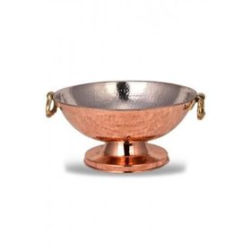 Turna Bakır TURNA2562-1 32 cm Punch Kırmızı El Dövme Sunum Kase