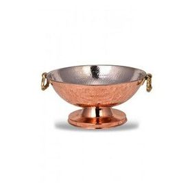 Turna Bakır TURNA2562-1 32 cm Punch Kırmızı El Dövme Sunum Kase