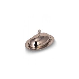 Turna Bakır TURNA4409-2 47 cm Saltanat Nikel El Dövme Şişme Kapak Kayık Sunum Tabağı