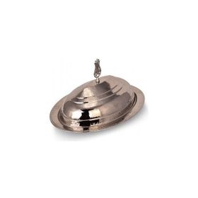 Turna Bakır TURNA4411-2 30 cm Hanedan Nikel El Dövme Klasik Kapak Kayık Sunum Tabağı