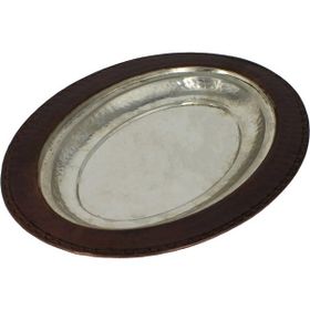 Turna Bakır TURNA4415-3 35 cm Piyade Oksit El Dövme İskender Kebap Kayık Sunum Tabağı