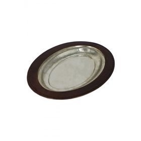 Turna Bakır TURNA4418-3 25 cm Piyade Oksit El Dövme İskender Kebap Kayık Sunum Tabağı