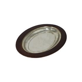 Turna Bakır TURNA4418-3 25 cm Piyade Oksit El Dövme İskender Kebap Kayık Sunum Tabağı