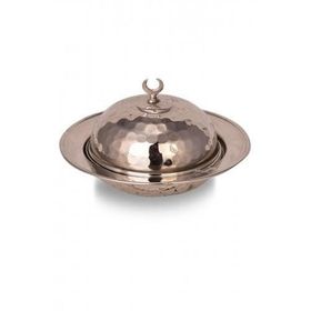 Turna Bakır TURNA5809-2 11 cm Saka Nikel El Dövme Yuvarlak Lokumluk