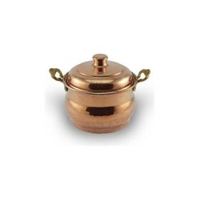 Turna Bakır TURNA5829-1 10 cm Kırmızı El Dövme Mini Güveç Şekerlik