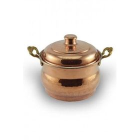 Turna Bakır TURNA5829-1 10 cm Kırmızı El Dövme Mini Güveç Şekerlik