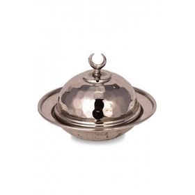Turna Bakır TURNA5852-2 9 cm Saka Nikel El Dövme Yuvarlak Lokumluk