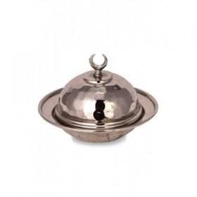 Turna Bakır TURNA5852-2 9 cm Saka Nikel El Dövme Yuvarlak Lokumluk