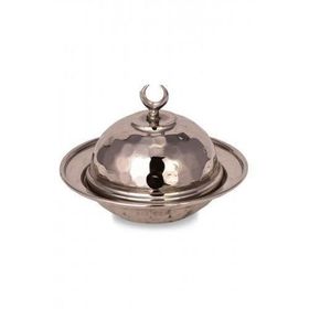 Turna Bakır TURNA5852-2 9 cm Saka Nikel El Dövme Yuvarlak Lokumluk