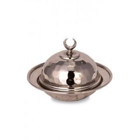 Turna Bakır TURNA5852-2 9 cm Saka Nikel El Dövme Yuvarlak Lokumluk