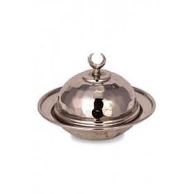 Turna Bakır TURNA5852-2 9 cm Saka Nikel El Dövme Yuvarlak Lokumluk
