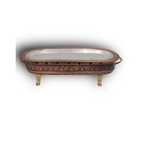 Turna Bakır TURNA5863-3 60 cm Oksit Ayaklı Közlü Sunum Kebaplık