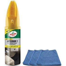 Turtle Wax 400 ml Fırçalı Koltuk Döşeme Temizleyici + 3 Adet Mikrofiber Bez